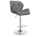 Berrington Adjustable Bar Stools Chrome and Grey (Set of 2) image