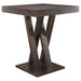 Freda Double X-shaped Base Square Bar Table Cappuccino image