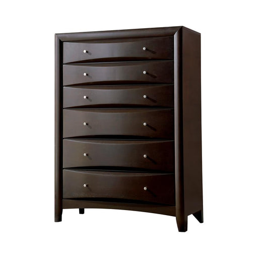 Phoenix 6-drawer Chest Deep Cappuccino image