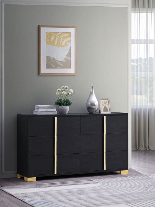 Marceline 6-drawer Dresser Black image