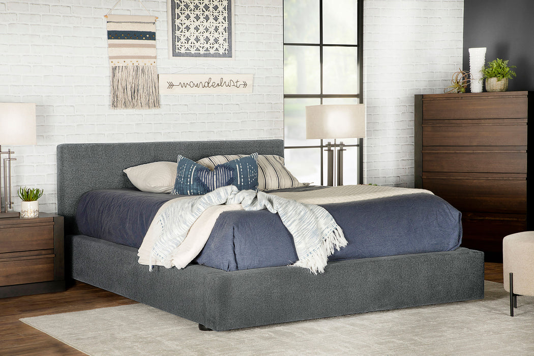 Gregory Upholstered Platform Bed Graphite