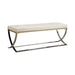 Walton Bench with Metal Base White and Chrome image