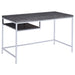 Kravitz Rectangular Writing Desk Weathered Grey and Chrome image