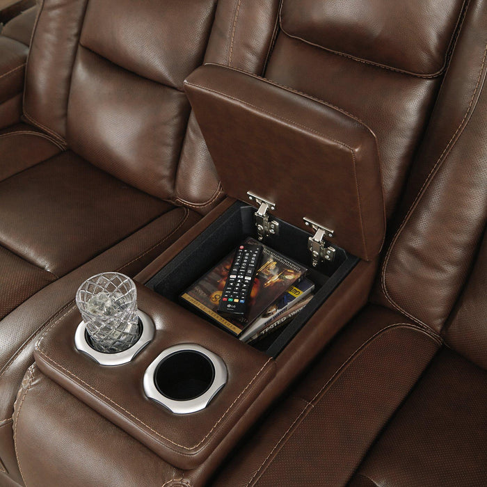 The Man-Den Power Reclining Loveseat with Console