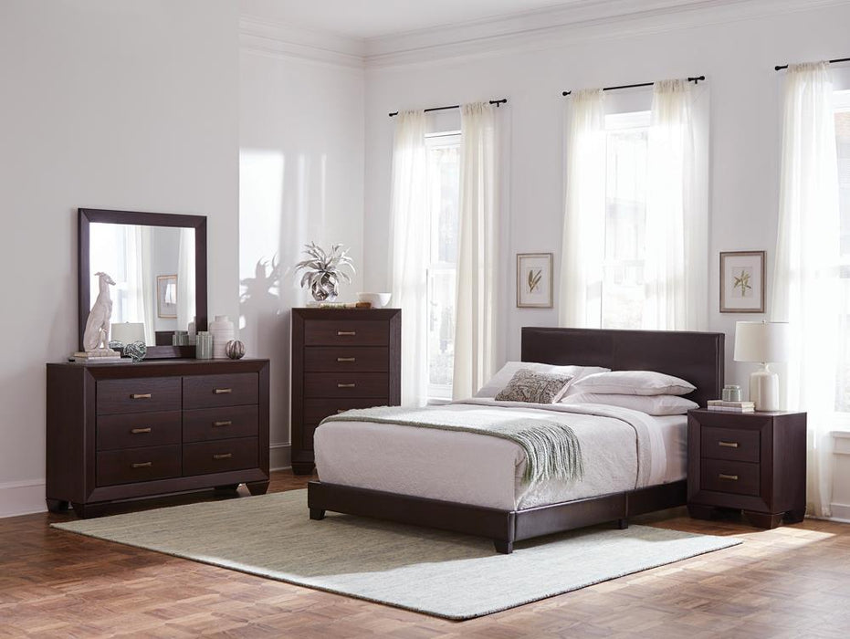 Dorian Upholstered Full Bed Brown