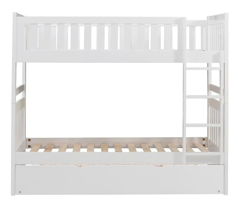 Galen Twin/Twin Bunk Bed w/ Twin Trundle in White B2053W-1*R