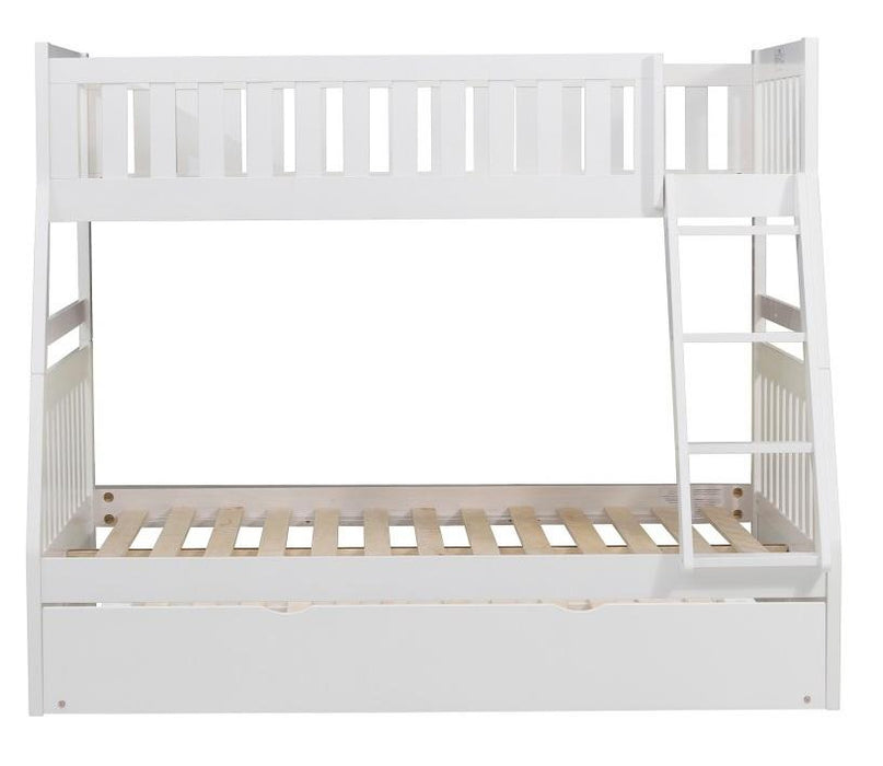 Galen Twin/Full Bunk Bed w/ Twin Trundle in White B2053TFW-1*R