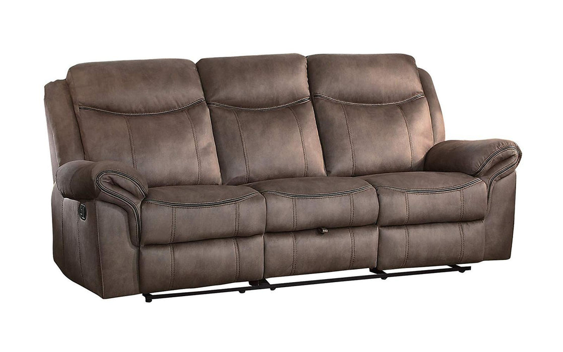 Aram Double Glider Reclining Sofa in Dark Brown 8206NF-3