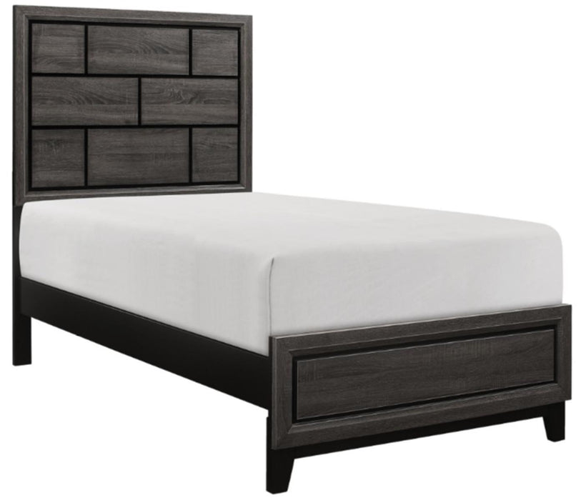 Davi Twin Panel Bed in Gray 1645T-1*