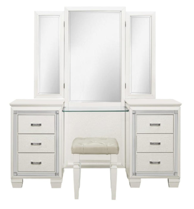 Allura Vanity Stool in White 1916W-14